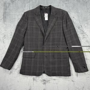 Express Mens Blazer 40R Slim Fit Brown Plaid Wool Stretch Sport Coat NWT $348